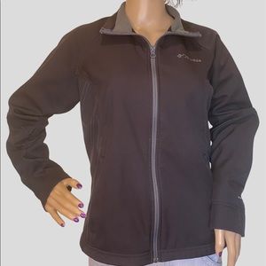 Women's Columbia Black Kruser Ridge Soft Shell Jacket Coat Size Medium EUC